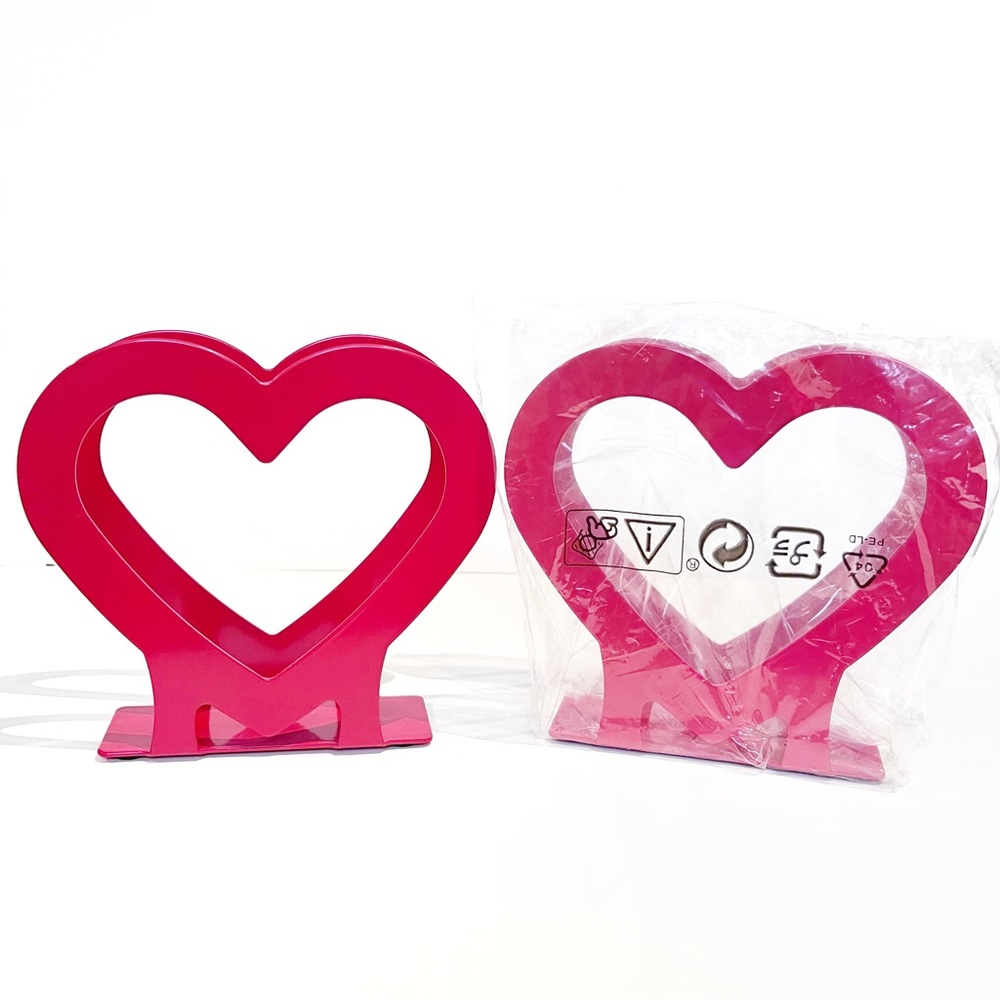 IKEA Red Heart Napkin Holder Set 2 Metal Girly Valentines Day Anniversary Love
